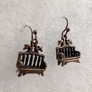 Bronze "Love Seat" Earrings